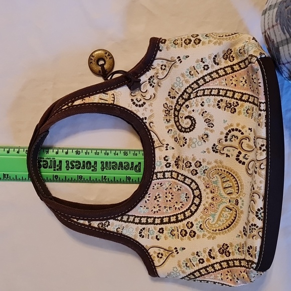 SAX Paisley handbag, gently Used, brown and cream colors. - Picture 6 of 7